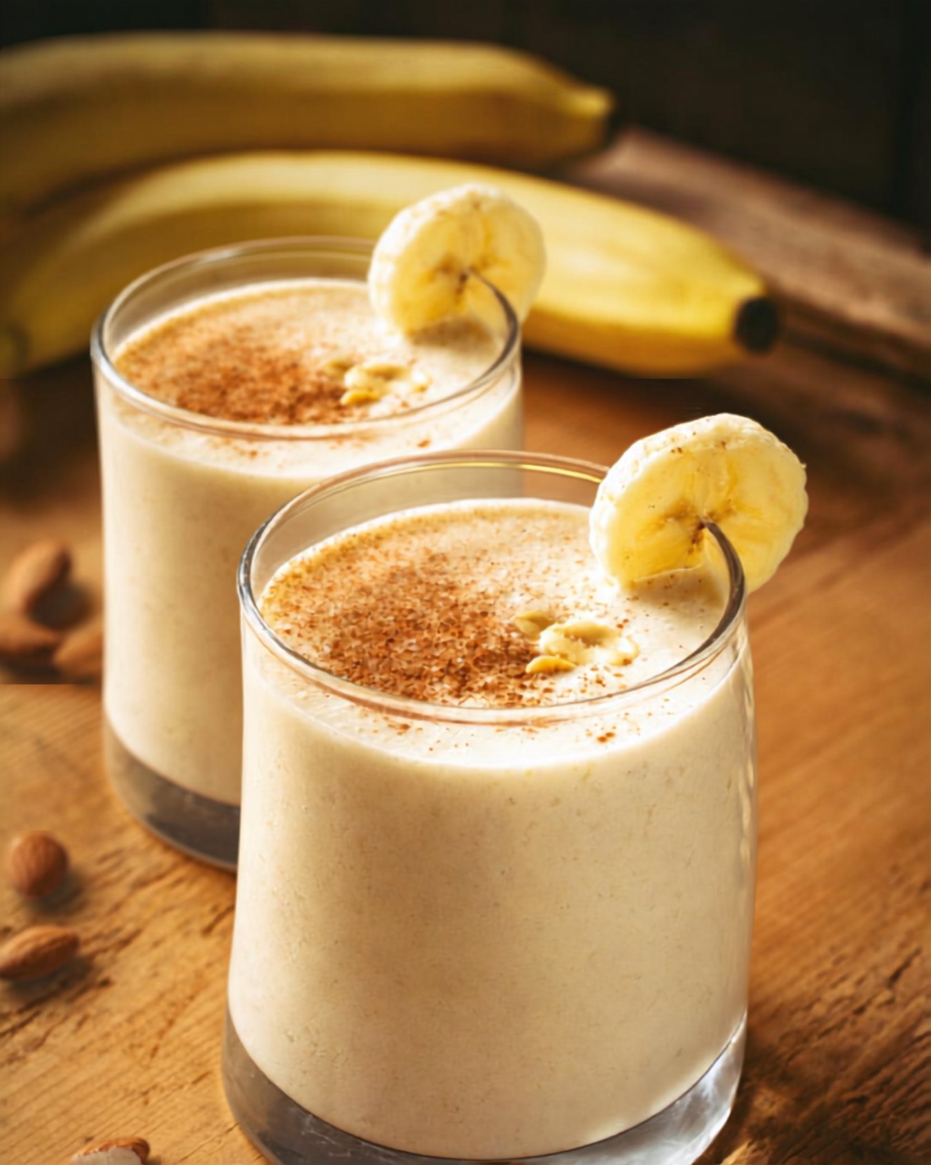 Smoothie banane saupoudré de cannelle chez Leona Cannes