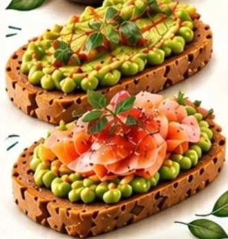 Toasts de pain complet à l'avocat écrasé et au saumon fumé chez Leona Cannes
